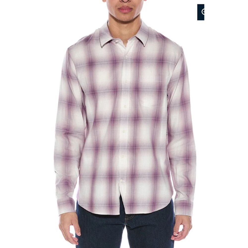 VINCE MIRAGE PLAID CLASSIC FIT SHIRT NWT Size Medium